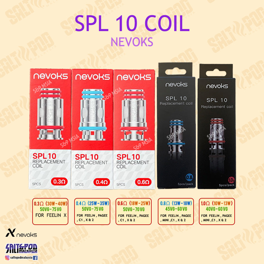 NEVOKS SPL10 MESH COIL / FEELIN COIL / PAGEE COIL / C1 COIL / FEELIN X COIL   S&P MY