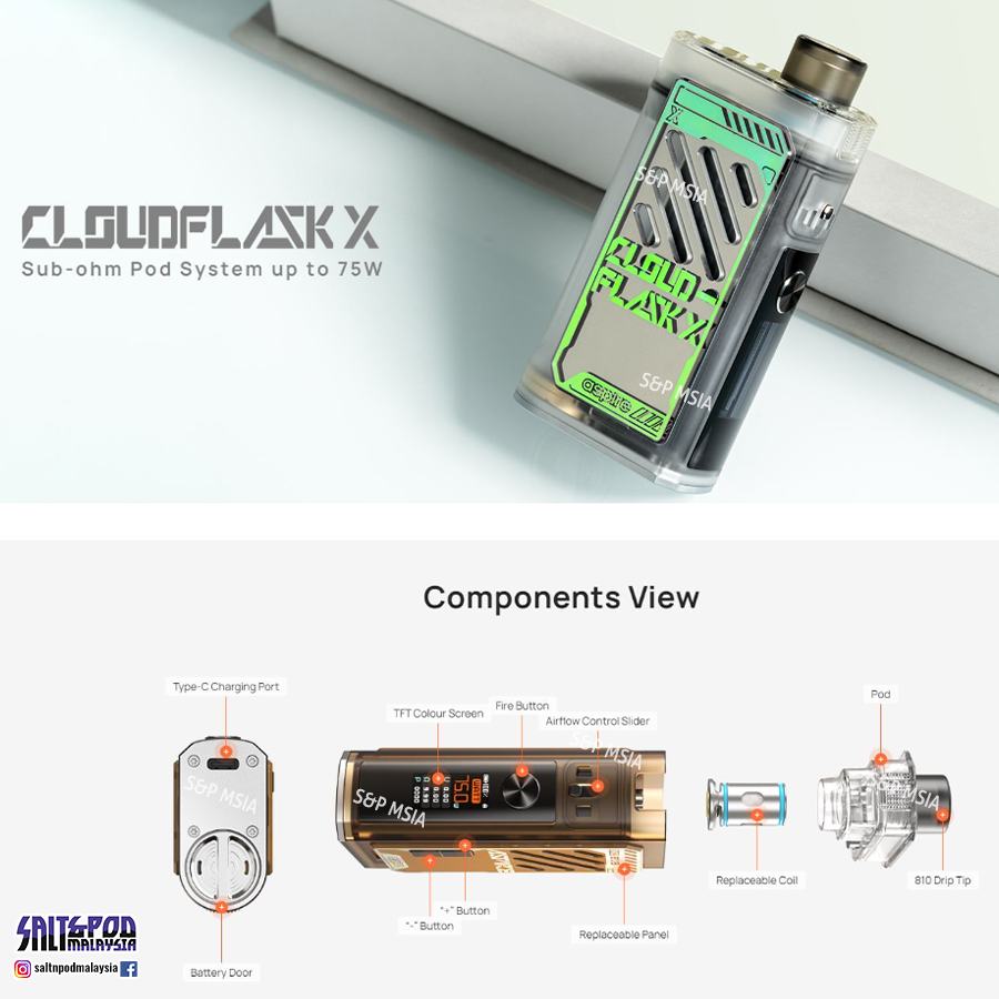 ASPIRE : CLOUDFLASK X 75W ( External Battery )