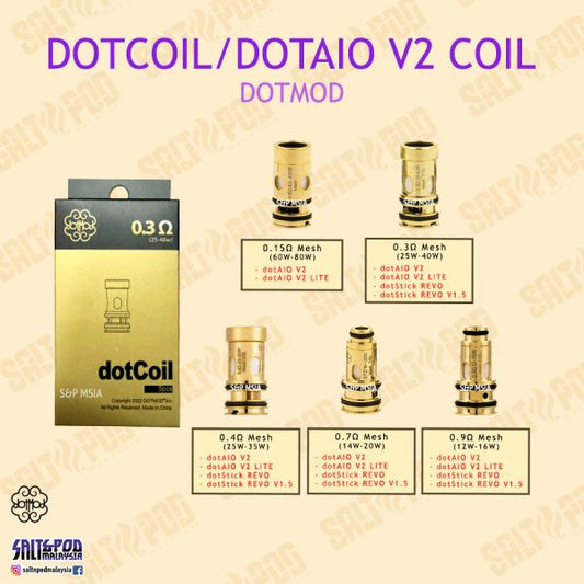 DOTMOD : dotCoil OCC dotAIO V2 COIL dotStick REVO dotTank 25mm Coil