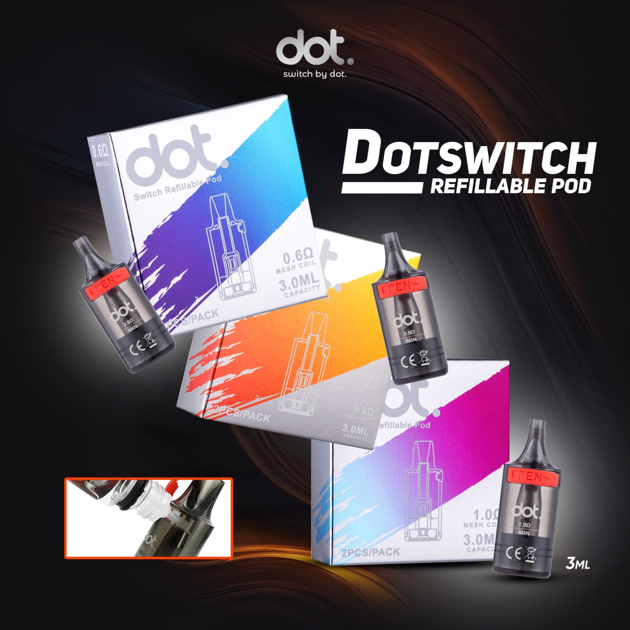 DOTMOD : DOTSWITCH REPLACEMENT POD DOTSWITCH NANO CARTRIDGE