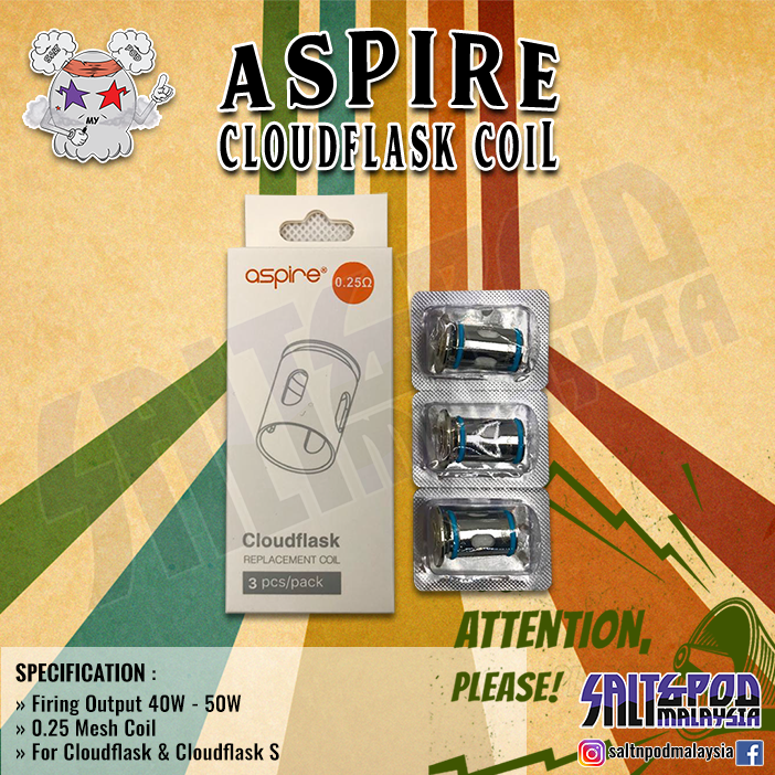 ASPIRE : CLOUDFLASK COIL CLOUDFLASK S OCC CLOUDFLASK 3