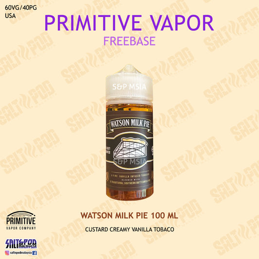 FREEBASE : PRIMITIVE VAPOR WATSON MILK PIE 100ML USA