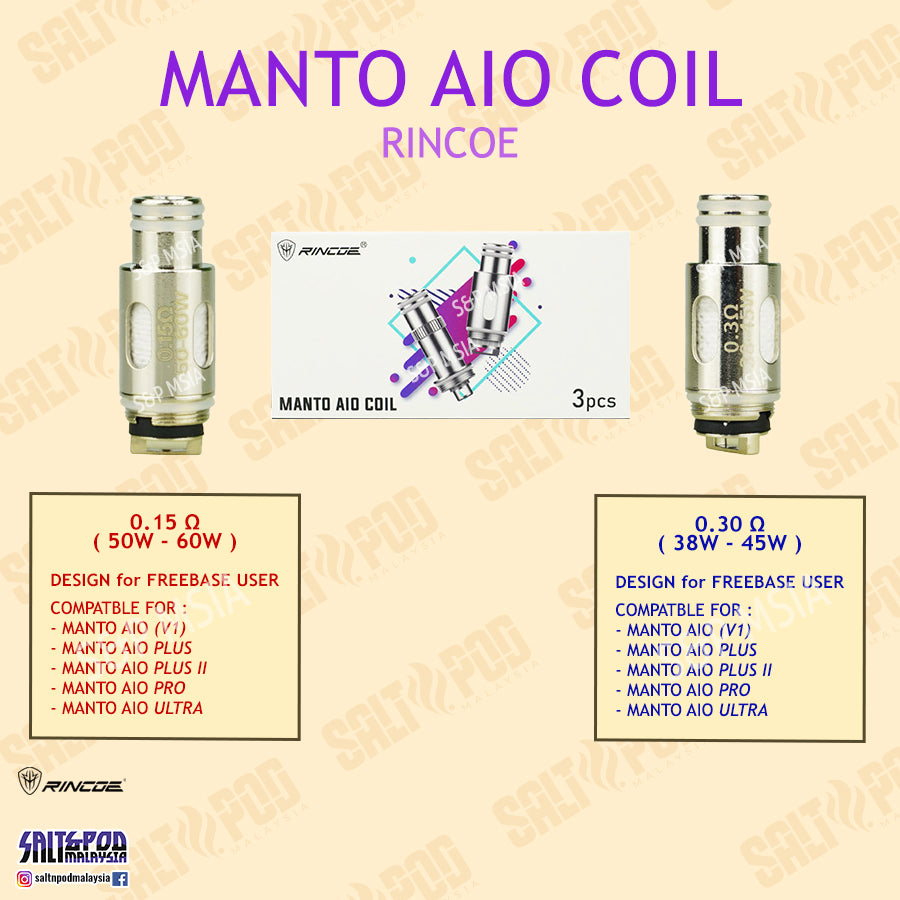 RINCOE : MANTO AIO COIL MANTO AIO ULTRA OCC MANTO AIO PLUS – S&P MY