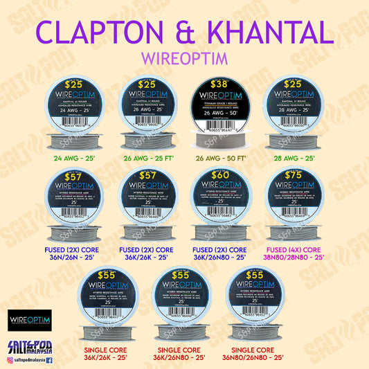 WIREOPTIM : CLAPTON WIRE KHANTAL A1 WIRE FUSED HYBRID WIRE