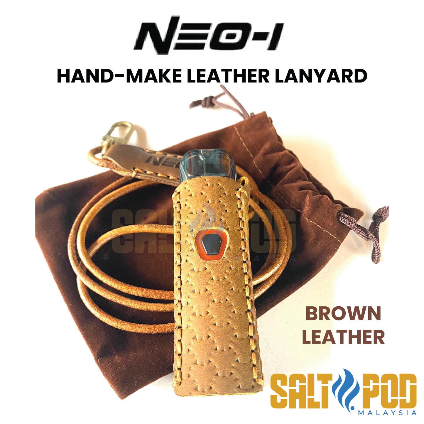 HAILINDA : NEO-1 : HAND-MAKE LEATHER LANYARD